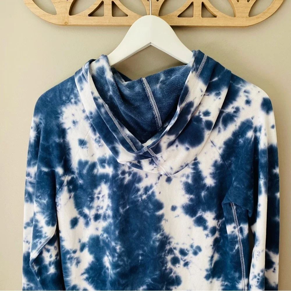 Old Navy Pullover Tie Dye Hoodie Blue/White Sz Youth XL 14-16